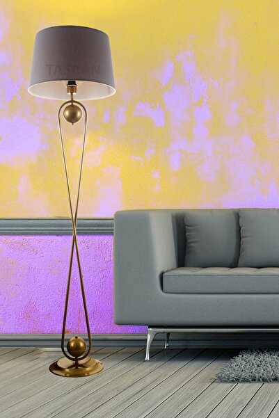 Taşcan Aydınlatma Delhi Tekli Eskitme Lambader-Gri Şapka