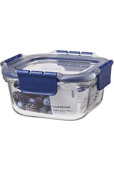 Kitchenaid Locknlock 500 ml Blue Square Locking Oven and Storage Container - Top Class