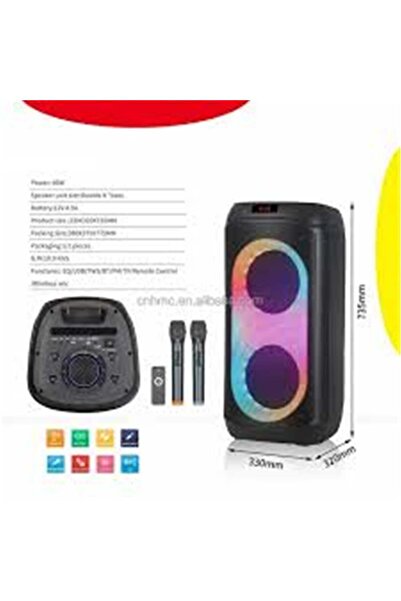 NODAR NDR-810 çift 8 " Yüksek Güç Parti Bluetooth Hoparlör Taşınabilir