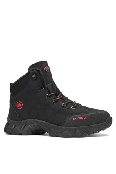 MİYA Unisex Furry Winter Cold Resistant Orthopedic Comfort Non-Slip Sole Water Repellent Outdoor Trekking Boots