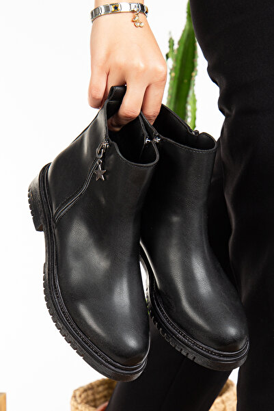 PLN SHOES Kadın Bot Soğuğa Dayanıklı Kaymaz Kauçuk Taban  Kışlık Bot