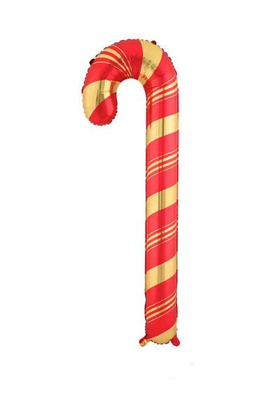 Patladı Gitti Christmas Ornament Red Walking Stick Candy Foil Balloon 40-83 cm