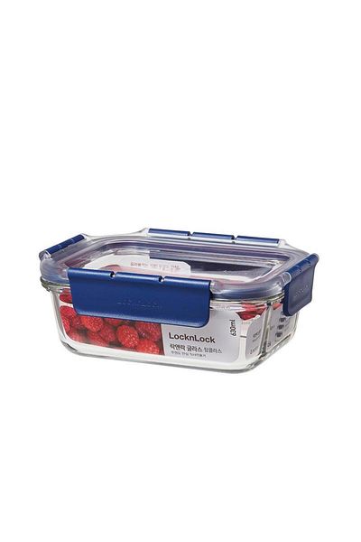 Kitchenaid Locknlock Multi-Purpose Top Class Oven and Storage Container with Quadrilateral Lock, 630 ml Blue