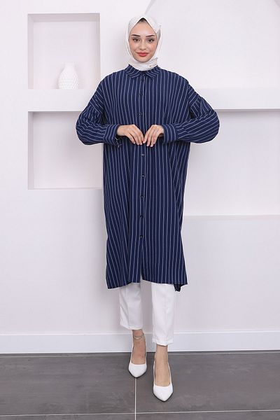 İmajButik Μπλε ναυτικό ριγέ χιτώνα