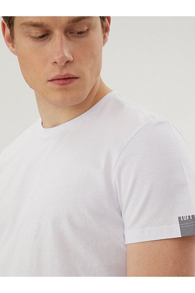 Loft Men's White T-Shirt with Regular Fit Lf 2029278
