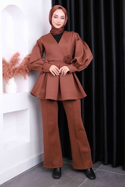 İmajButik Στολή κατάδυσης με καφέ πλισέ παντελόνι