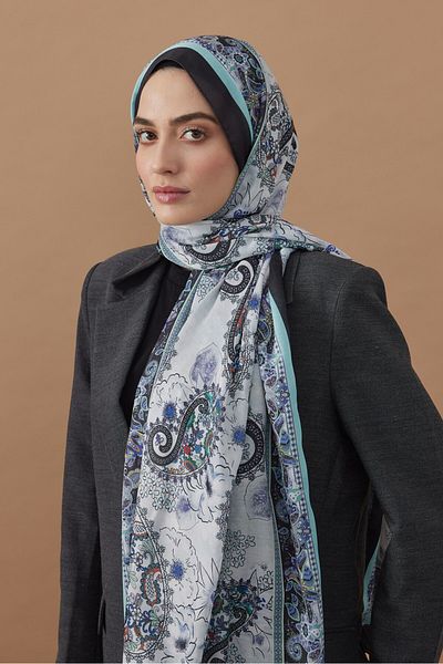 Modakaşmir Damask Pattern Cotton Shawl