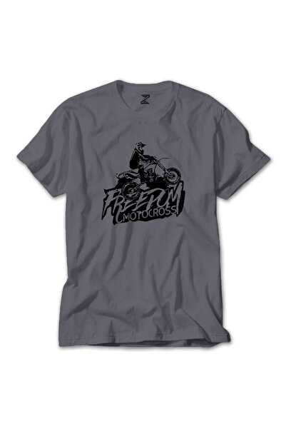 Z zepplin Freedom Motocross Gray T-Shirt