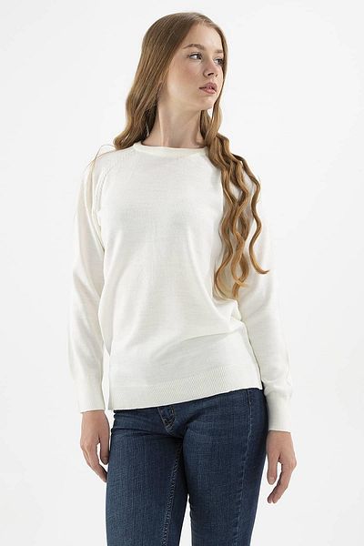 Fashion Friends Relaxed Fit Crew Neck Tunic - Slit Detailed Tunic 23K0242K1