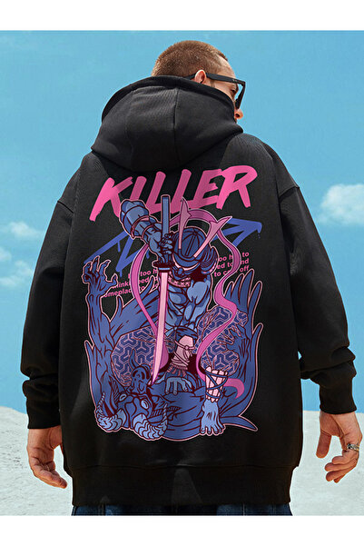 Drippy Harajuku punk hoodie - Samurai Slayer Štampano, muška, jesenja smešna ...