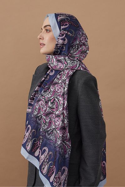 Modakaşmir Βαμβακερό σάλι Paisley Flower Pattern