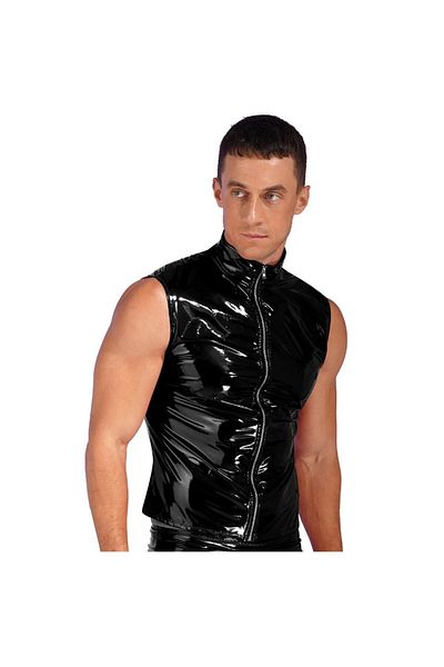 NYC GİYİM TEKSTİL Patent Leather Zero Sleeve Shirt