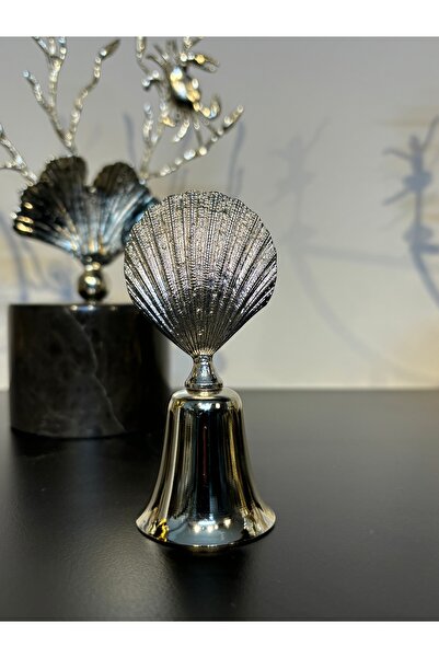 Mercan Tasarım Atölyesi DENİZ KABUKLU ÇAN MUM SÖNDÜRÜCÜ-GÜMÜŞ