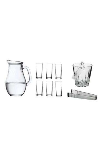 ORTAKÖYCENNETİ Rakı Bardak Ve 9 Parça Rakı Bardağı Ve Buz Kovası Seti