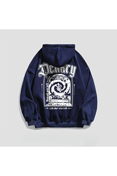 Drippy Streetwear print φαρδιά φούτερ για άνδρες ζεστά Emo One Piece 90s Vint...