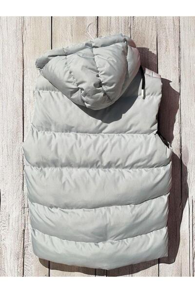 Zekids Children's Hooded Pocket Detailed Inflatable Thick Vest