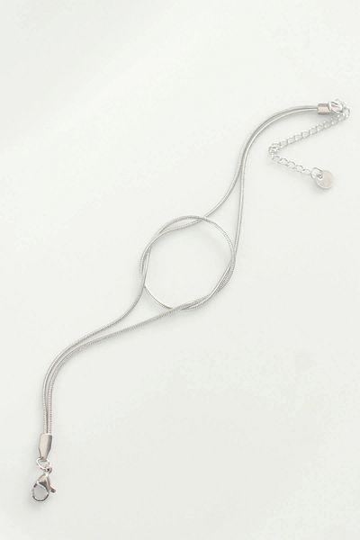 Clariss 316L الصلب الفضة اللون عقدة نموذج سوار
