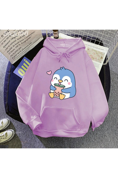Drippy Unisex majice sa kapuljačom sa crtanim likovima Bubble Boba Milk Tea -...