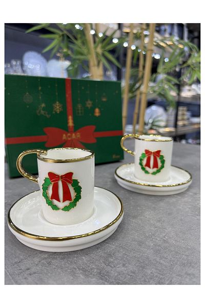 ACAR New Year Luxury Porcelain 2-Piece Cup Set Dario Bow