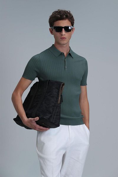 Lufian Eze Men's Sweater Smoke Green