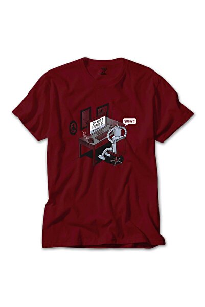 WAKHA أنا لست روبوت تي شيرت أحمر