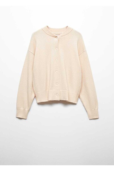 MANGO Woman Düğmeli triko ceket