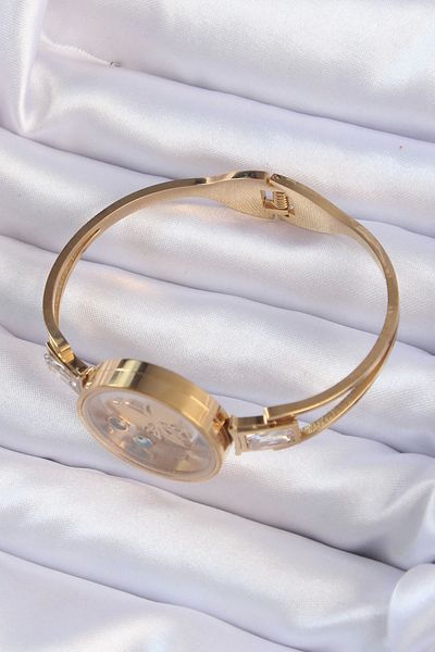 Clariss 316L Steel Gold Color Openable Bell Jar Clamp with Butterfly and Evil Eye Bead Figure