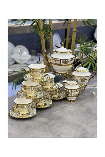 ACAR Queen Victory Belladonna 15 Piece Engiiz Tea Set