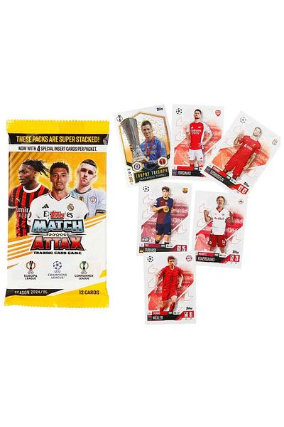 TOYFEST 24-25 بطاقات لاعب كرة القدم في دوري أبطال الدوري الأوروبي - 8 عبوات