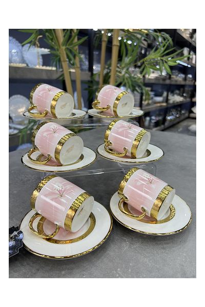 ACAR Lone Set of 6 Retro Luxury Porcelain Cups