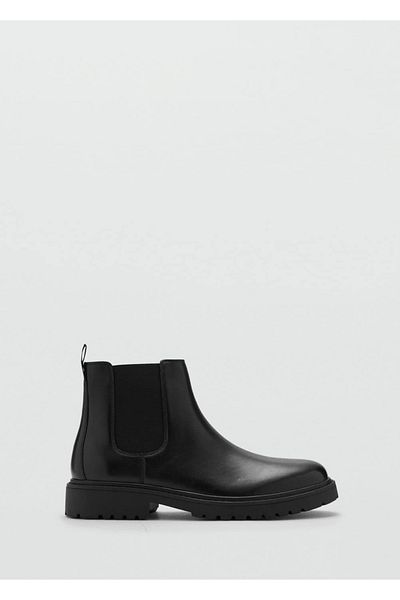 MANGO Man Thick Soled Leather Chelsea Boots