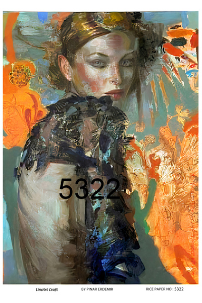 LİNEART ورق ديكوباج نحاسي Lineart رقم: L5322- 29x42 سم