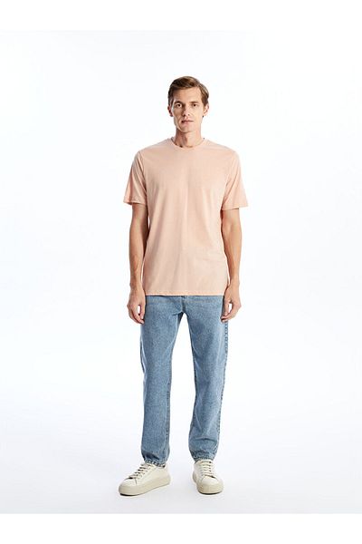 LC Waikiki New Season Crew Neck Combed Cotton Men's T-Shirt - S4Op35Z8