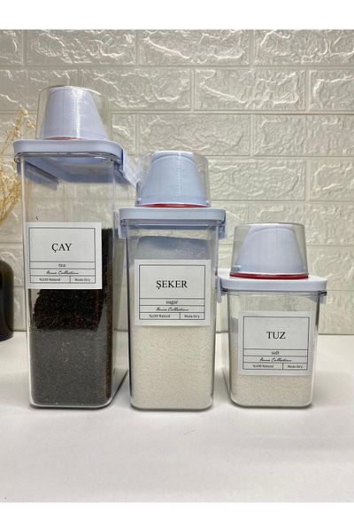 MODA OZY 2300/1800/1100ml Tea/Candy/Sale Storage Container with 3 Size Lids Vacuum Acrylic Food Container