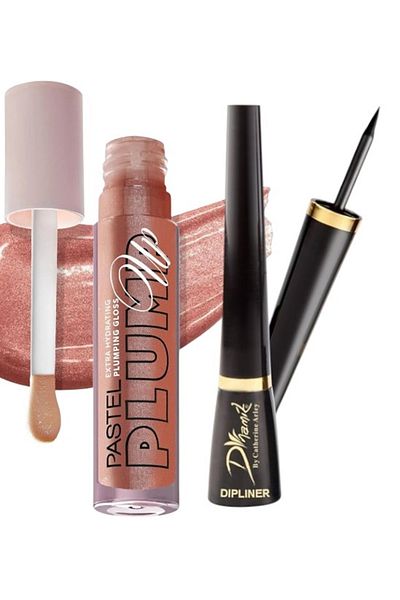 Pastel Plump up 202 Loverdose - Hydrating & Plumping Lip Gloss + Catherine Arley Black Dipliner