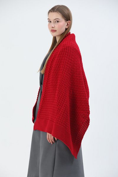 Sheilar Basket Knit Knitwear Shoulder Shawl