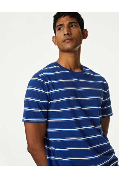 Marks & Spencer Saf Pamuklu Kısa Kollu Pijama Takımı