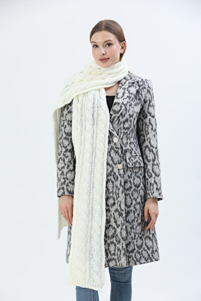 Sheilar Πλεκτό κασκόλ με πλεξούδα μαλλιών