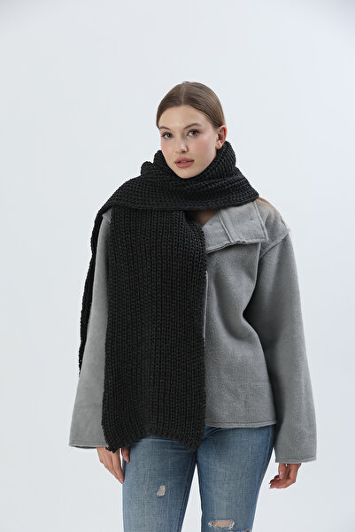 Sheilar Kalın Selanik Örgü Triko Atkı