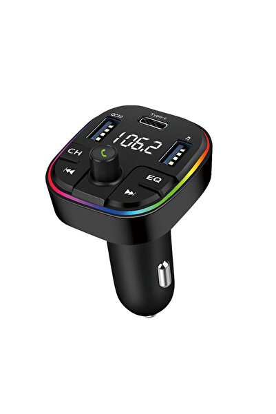 Wevox Bluetooth Araç Kiti Araç Fm Transmitter USB Type-C SD Kart MP3 Flash Iç...