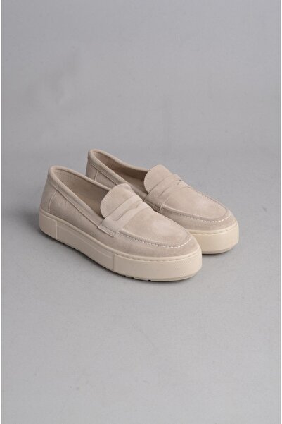 SEÇ KUNDURA حذاء نسائي من الجلد الطبيعي باللون البيج - SEJ 2315