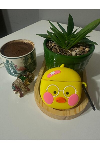 Tasarım Iphone 1/2.. nesil Uyumlu Koruyucu Bluetooth Kulaklık Kılıfı Cute Duck Figürlü