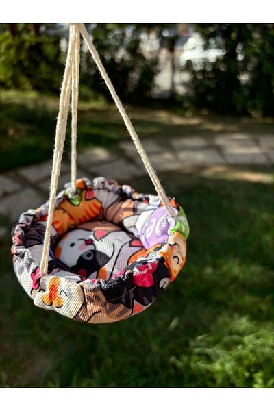 Petris Bird Bed and Bird Hammock - Round and Multicolored