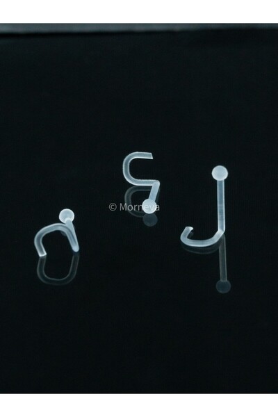 MORNEVA Transparent Spiral Batch Invisible Antiallergic Bioplast Silicone Speed up Nose Piercing (3 Pcs)