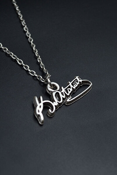 Had Safha Mustafa Kemal Atatürk İmzalı Gümüş Kaplama Unisex Düz Zincir Kolye ...