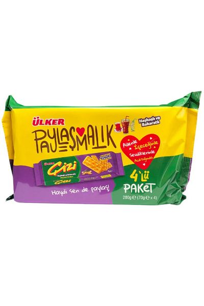 Ülker Ülker Scribe Spicy Cracker with Poppy 4X70 g