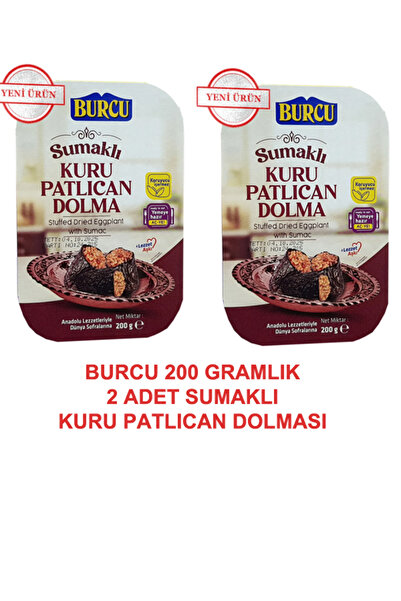 BURCU kurutulmuş patlıcan dolması 200 gramlık 2 paket