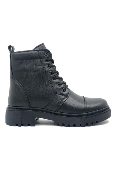 Kids Club Shoes Kocamanlar 4290 - Γυναικείες μπότες από γνήσιο δέρμα μαύρο