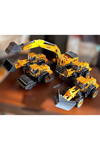 Ailenizin Oyuncakçısı Kepçe Beton Mikseri Kamyon su tankeri 4lü Oyuncak Inşaat Araçları Seti