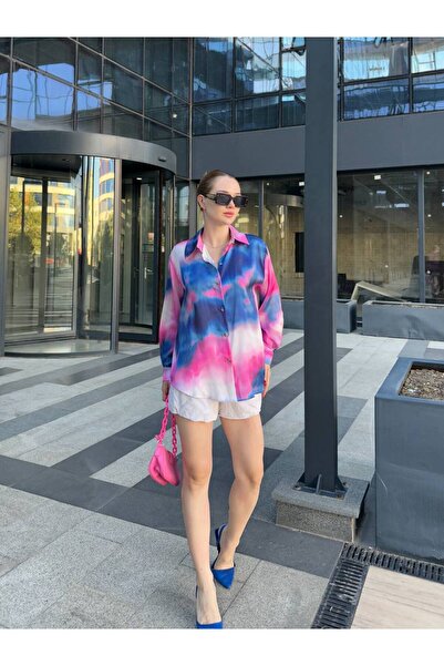 NEW STATION Cămașă New Station din satin de mătase, varianta